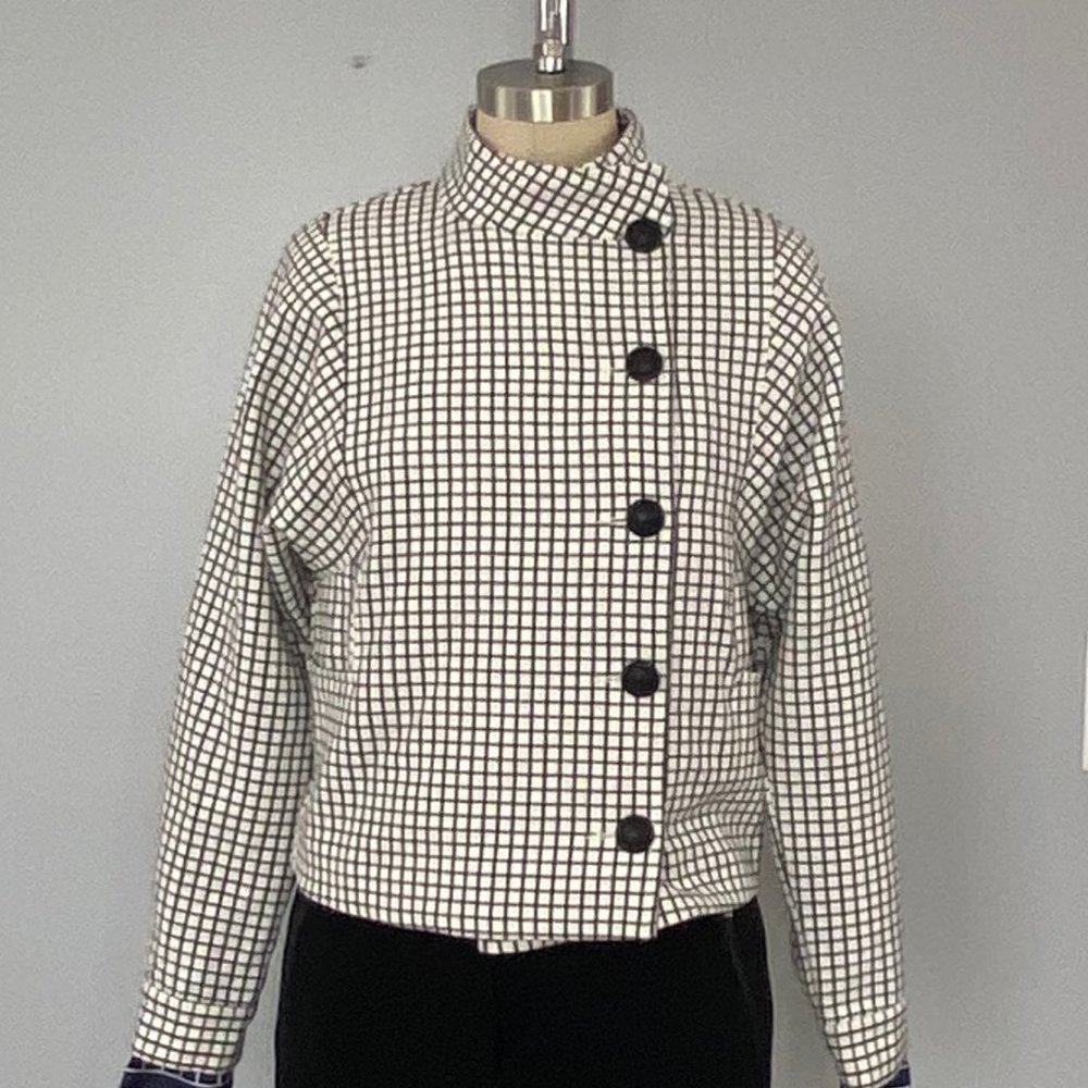 Cabi Cropped Windowpane Jacket/Blazer - image 2